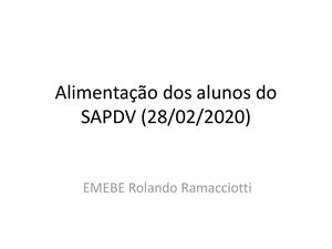 Alimentação Dos Alunos Do Sapdv (28