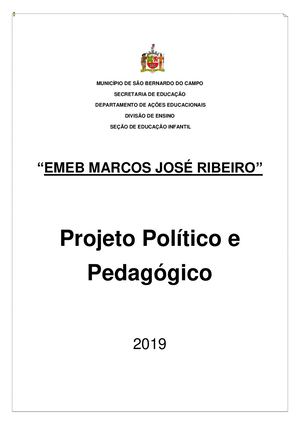 PPP EMEB Marcos José Ribeiro 2019
