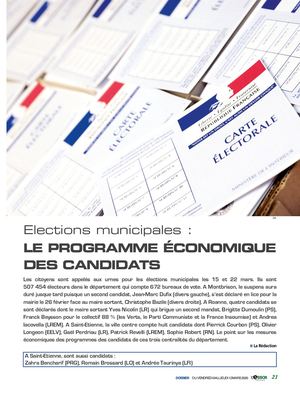 Elections Municipales Le Programme Economique Des Candidats