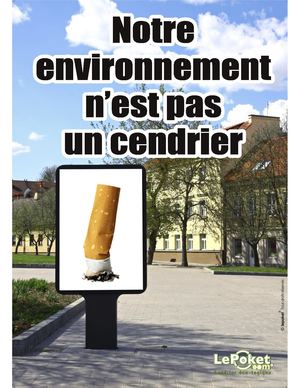 Affichage Mégot Cendriers