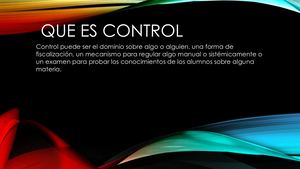 Que Es un Control