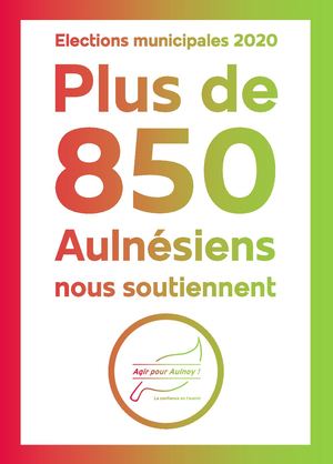 Liste du comité de soutien "Agir pour Aulnoy !"