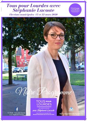 Municipales 2020 Programme "Tous pour Lourdes" avec Stéphanie Lacoste