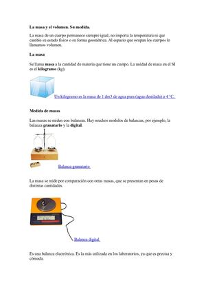 La Masa Y El Volumen