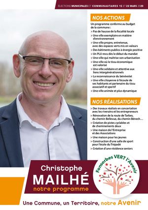 Programme Fonsorbes Vert L'avenir 2020