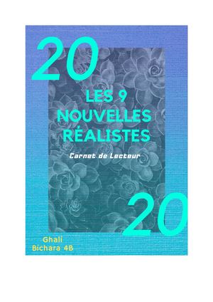 Carnet De Lecteur 9 Nouvelles réalistes