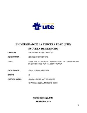 Trabajo Sobre Derecho Societario Final