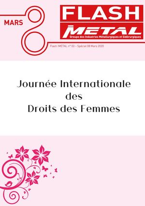 Flash IMETAL Num 03 Spécial Journée Internationale Des Droits Des Femmes 8 Mars 2020