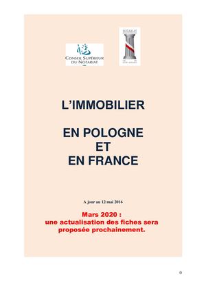 L'immobilier en France et en Pologne