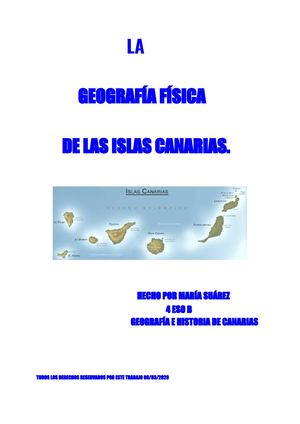 LA GEOGRAFÍA FÍSICA DE CANARIAS