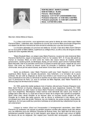 Marie Flavienne BLANC