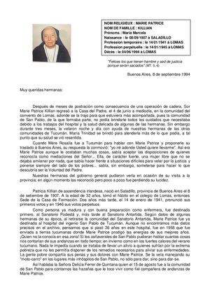 Marie Patrice KILLIAN