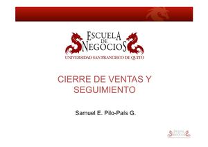 Cierre De Ventas Y Seguimiento