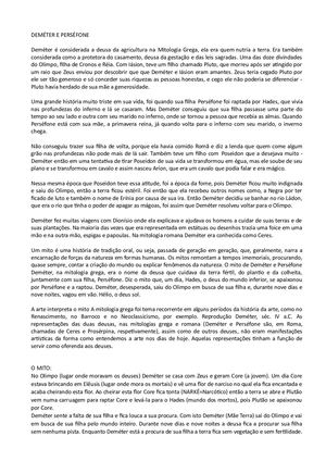 Deméter E Perséfone