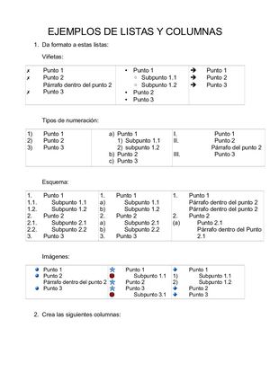 Numeracion Y Viñetas