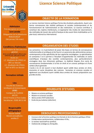 Licence Science Politiq Nov 2019