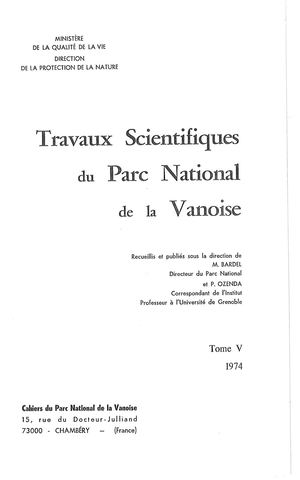 Travaux Scientifiques Tome V (1974)