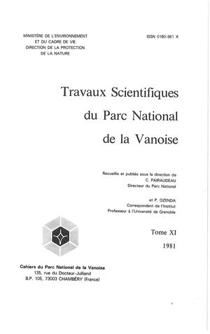 Travaux Scientifiques Tome Xi (1981)