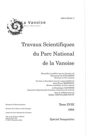 Travaux Scientifiques Tome Xviii (1994)