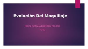 Evolución Del Maquillaje