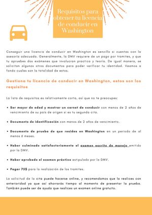Requisitos para obtener tu licencia de conducir en Washington