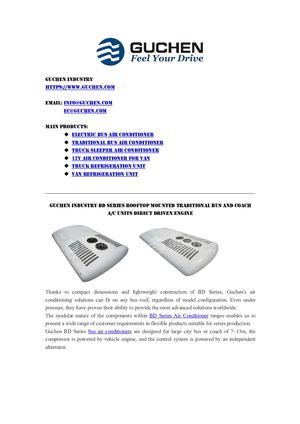 Guchen Bd Series Rooftop Air Conditioning Units For Buses And Coaches