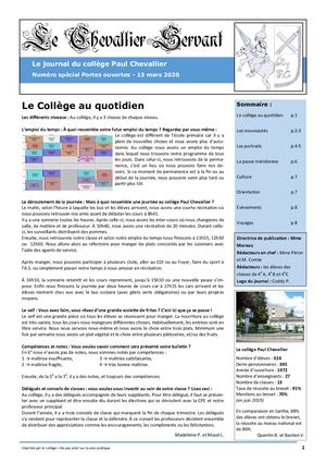 Journal 2020 Portes Ouvertes