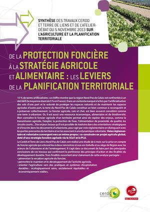 Publication Cerdd et Terre de Liens "De la protection foncière à la stratégie agricole et alimentaire : les leviers de la planification territoriale"