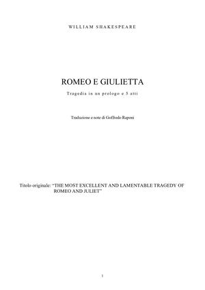 Romeo E Giulietta