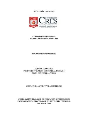 Hotelería Y Turismo mapas conceptuales
