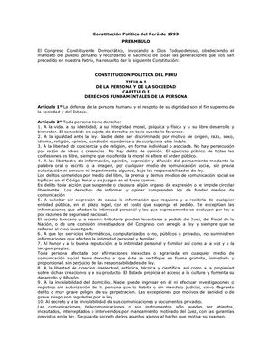 1. CONSTITUCION  POLITICA DEL PERU 1993