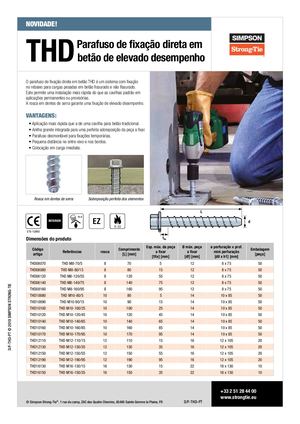 Parafuso De Fixacao Direta Em Betao De Alto Rendimento Thd Original