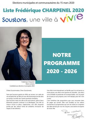 PROGRAMME Frédérique Charpenel : Soustons une ville à vivre