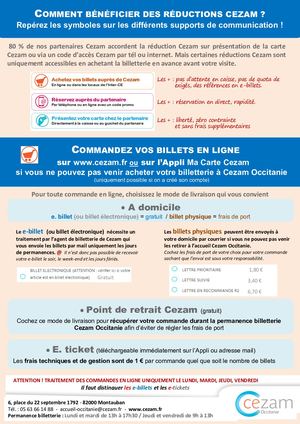Recap Mode de livraison pour commander la billetterie Cezam en ligne
