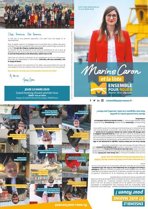 Liste Ensemble pour Rouen menée par Marine Caron