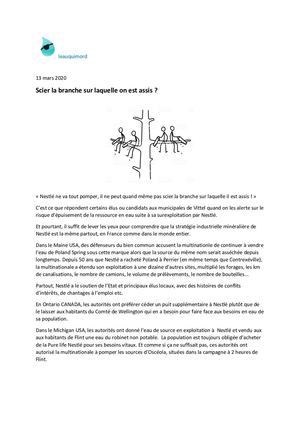 Nestle Ne Scie Pas La Branche