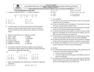 Plan De Mejoramiento Grado Sexto