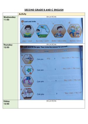 Trabajos Inglés 2º B Y 2º C