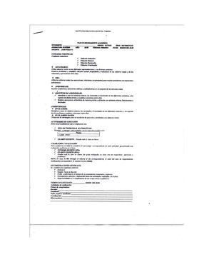 Plan De Mejoramiento Grado Octavo