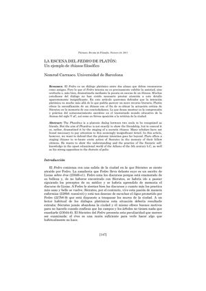 La Escena Del Fedro De Platón
