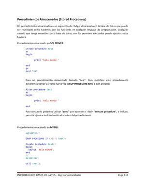 Unidad 4 TSQL Stored Procedures
