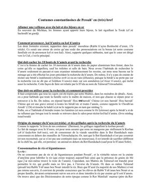 Coutumes Constantinoises De Pessah 2019