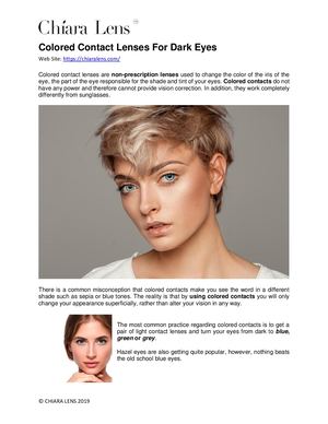 Colored Contact Lenses For Dark Eyes