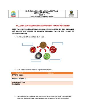 Taller Maquinas Simples 5°