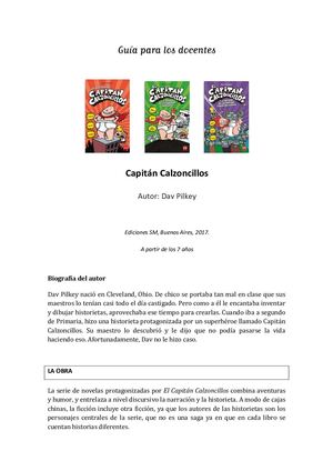 El Capitán Calzoncillos Guía Cómic