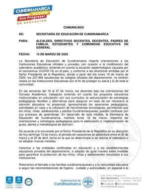 Comunicado Oficial Secretaria De Educacion