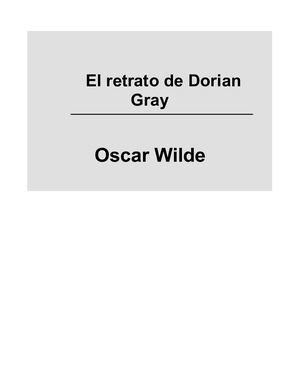 El Retrato De Dorian Gray (Oscar Wilde)