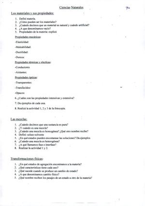 Cuadernillo 7° Grado