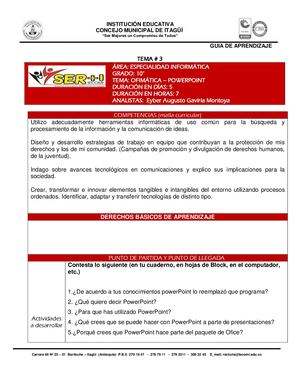 Guia Powerpoint 10°