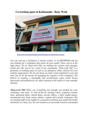 Coworking Space In Kathmandu